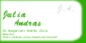 julia andras business card