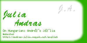 julia andras business card